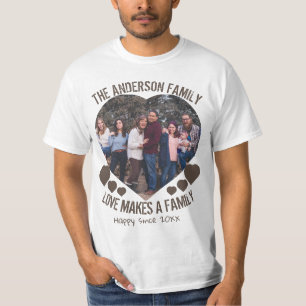 personalized heart shape picture text and hearts T-Shirt