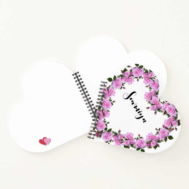 Personalized heart shaped  notebook (Inside)