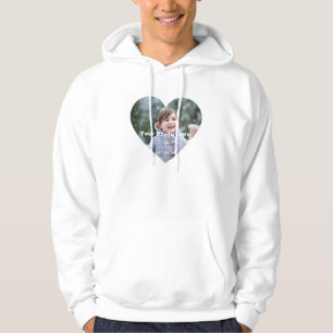 Personalized Heart-Shaped Photo Men's Hoodie