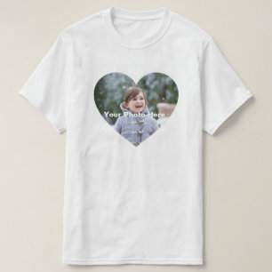 Personalized Heart-Shaped Photo T-Shirt