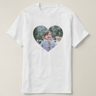 Personalized Heart-Shaped Photo T-Shirt