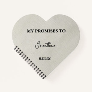 Personalized Heart-Shaped Vow Book My Promises to