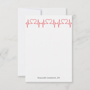 Personalized Heart Simple Medical Card