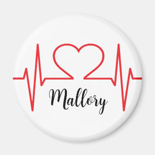 Personalized Heart Simple Medical Magnet
