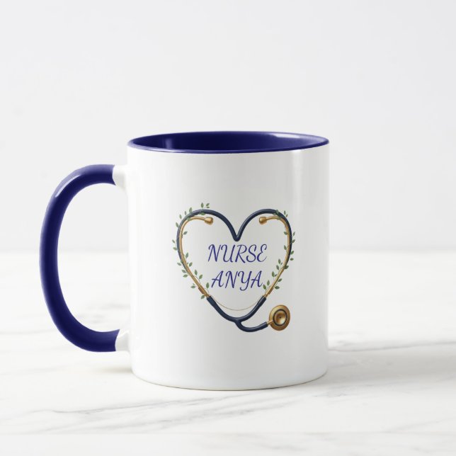 Personalized Heart Stethoscope Mug (Left)