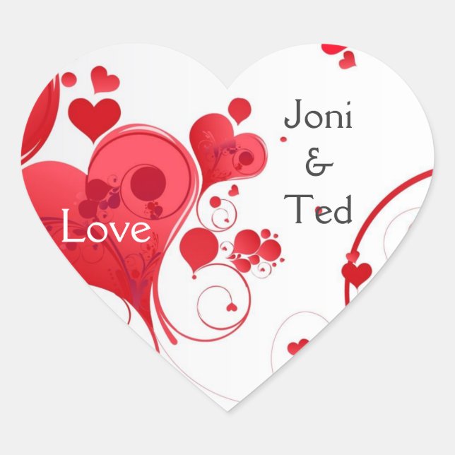 Personalized Heart Stickers (Front)