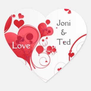 Personalized Heart Stickers