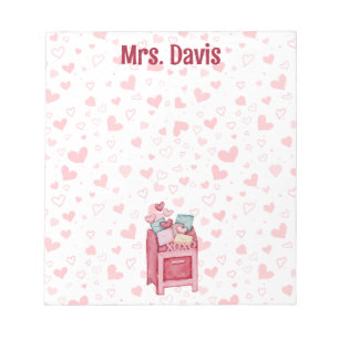 Personalized Heart-themed Valentine's Day Notepad