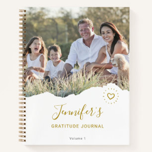 Personalized Heart Torn Photo Gratitude Journal