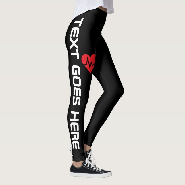 Personalized Heartbeat Leggings (Right)