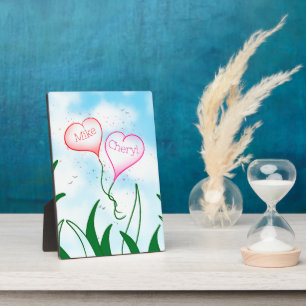 Personalized Hearts Custom Couple Home Decor    Plaque
