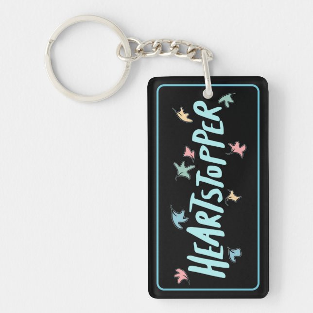 Personalized Heartstopper Black Keychain (Front)