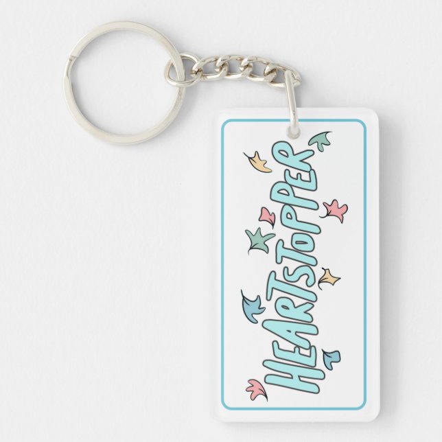 Personalized Heartstopper White Keychain (Front)