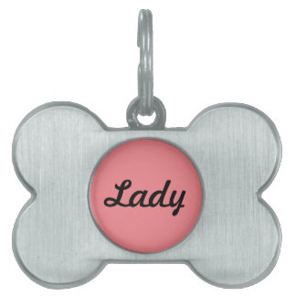 Personalized Heavy Duty Pet ID Tag in Pink