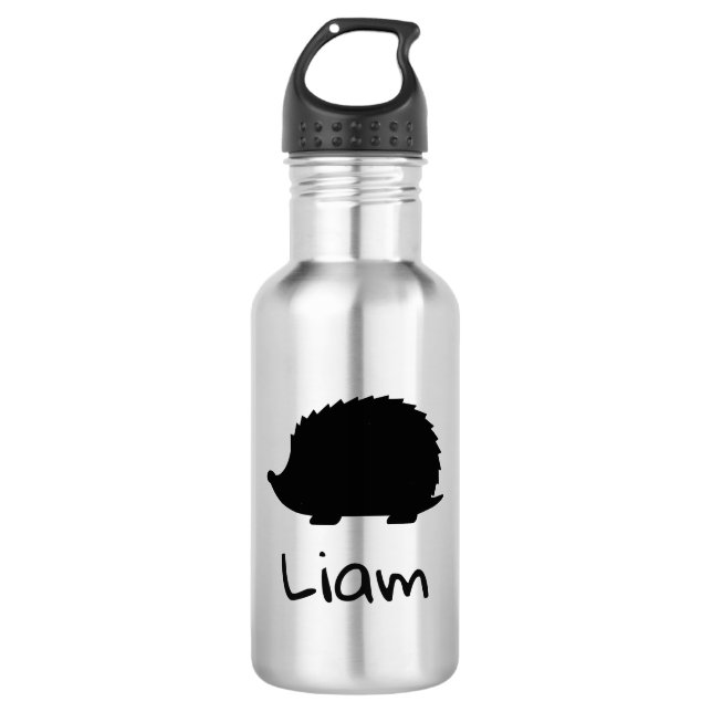Personalized Hedgehog 532 Ml Water Bottle (Front)