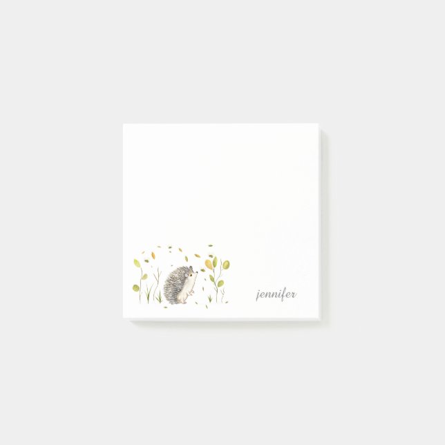 Personalized Hedgehog Post-it® Notes (Front)