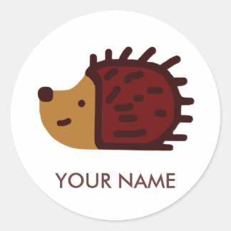 Personalized Hedgehog Sticker