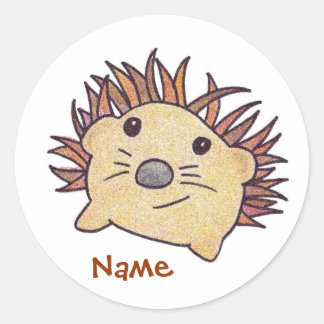Personalized Hedgehog Sticker