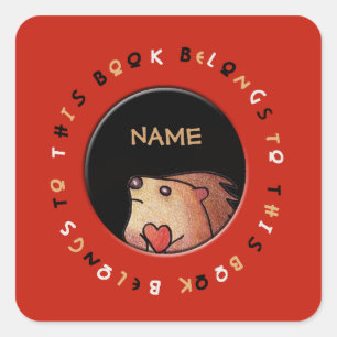 Personalized Hedgehog Sticker