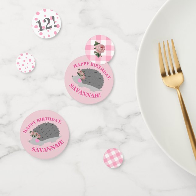 Personalized Hedgehog Table Confetti (Group)