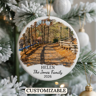 Personalized Helen Ornament, Custom Georgia Ceramic Ornament