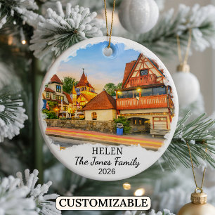 Personalized Helen Ornament, Custom Georgia Ceramic Ornament