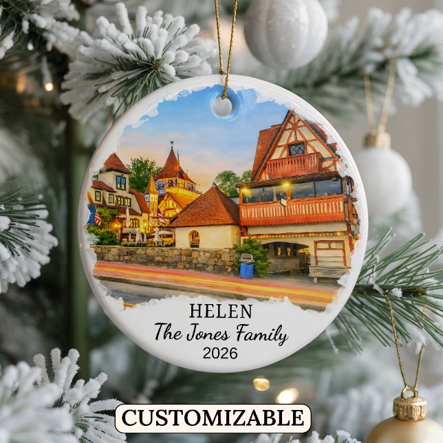 Personalized Helen Ornament, Custom Georgia Ceramic Ornament (Creator Uploaded)