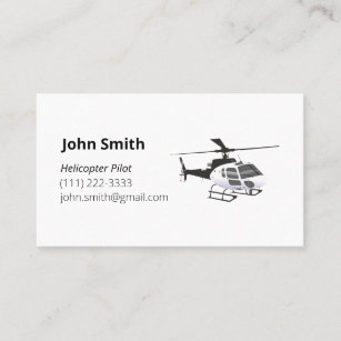 Personalized Helicopter Pilot Business Card