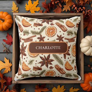 Personalized Hello Autumn – Custom Name Throw Pillow