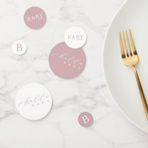 Personalized Hello Baby Minimalist Baby Shower Confetti