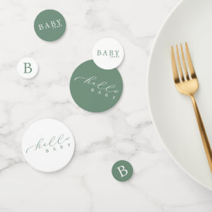 Personalized Hello Baby Minimalist Baby Shower Confetti