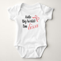 Personalized Hello Big World! I'm BABY NAME 