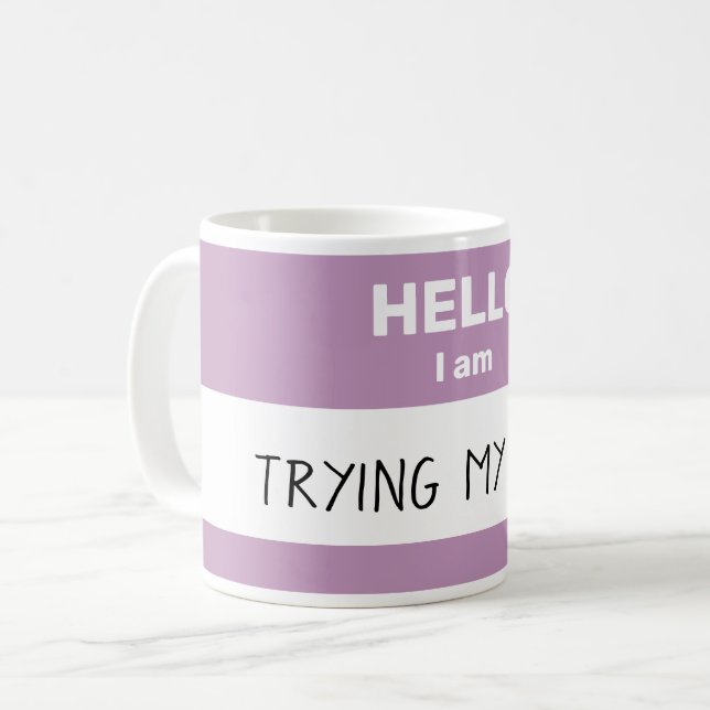Personalized "Hello I Am" Mug (Front Left)