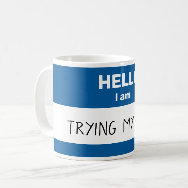 Personalized "Hello I Am" Mug (Front Left)