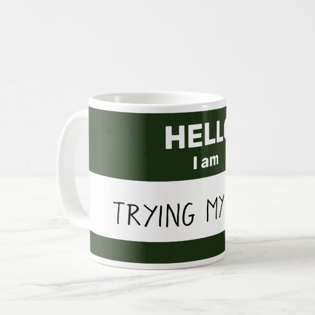 Personalized "Hello I Am" Mug (Front Left)