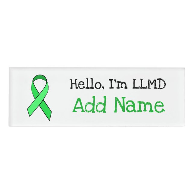 Personalized Hello, Im LLMD Name Tag (Front)