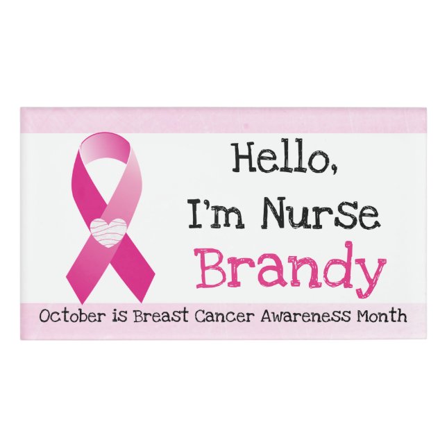 Personalized Hello, Im Nurse Name Tag (Front)