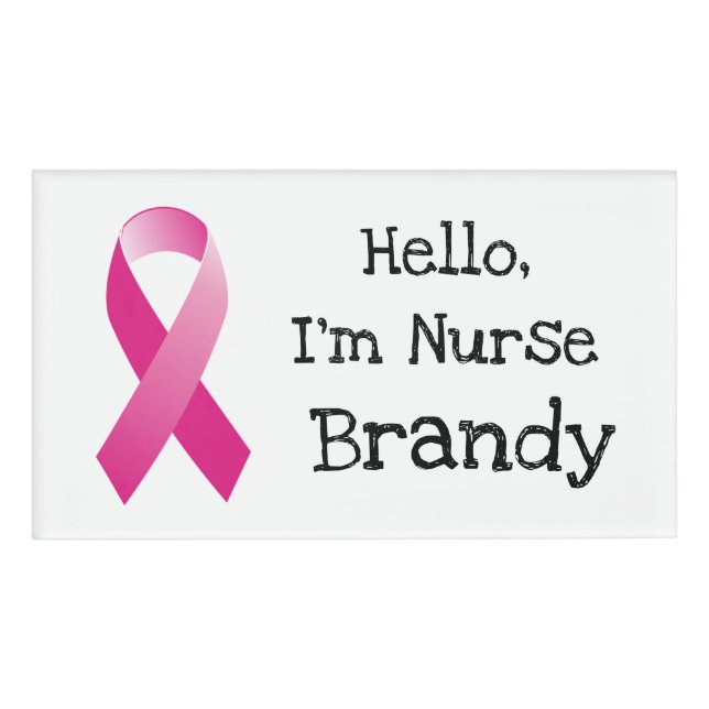 Personalized Hello, Im Nurse Name Tag (Front)