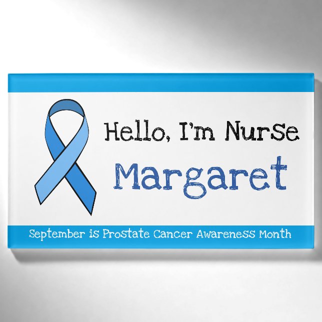 Personalized Hello, Im Nurse Name Tag (Front)