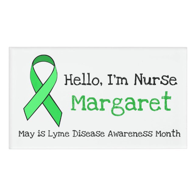 Personalized Hello, Im Nurse Name Tag (Front)