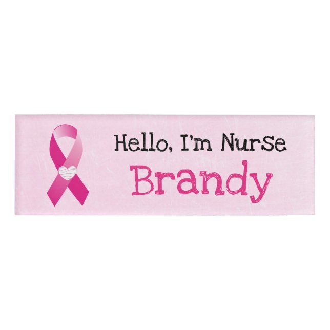 Personalized Hello, Im Nurse Name Tag (Front)