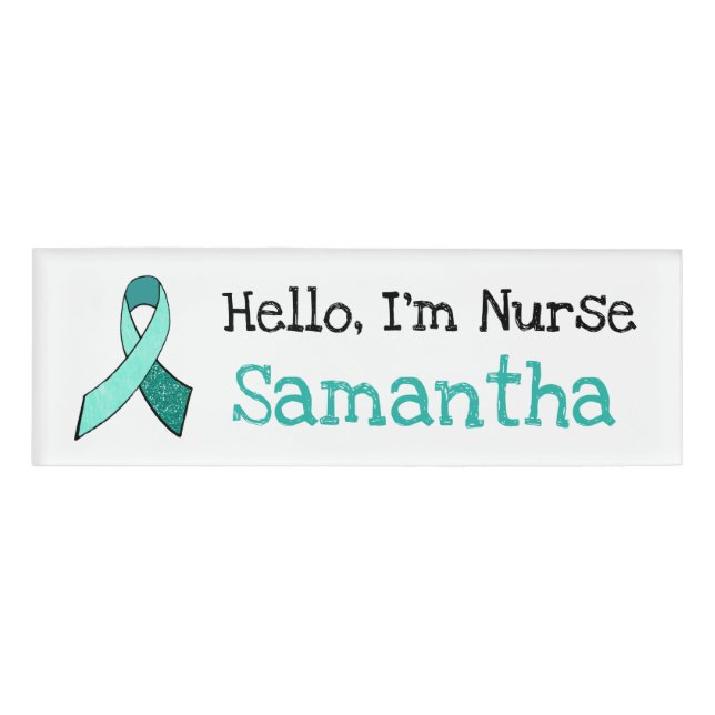 Personalized Hello, Im Nurse Name Tag (Front)