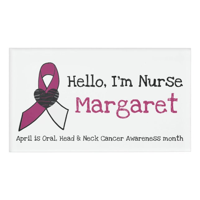 Personalized Hello, Im Nurse Name Tag (Front)