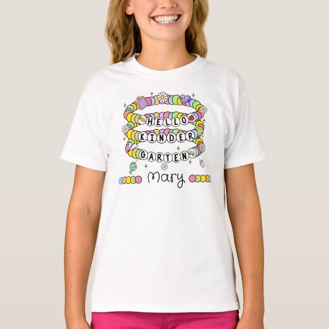 Personalized Hello Kindergarten T-Shirt (Front)