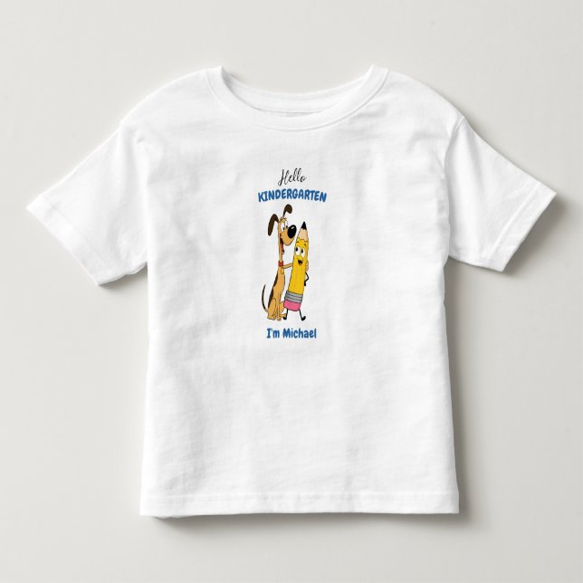 Personalized Hello Kindergarten  Toddler T-shirt (Front)