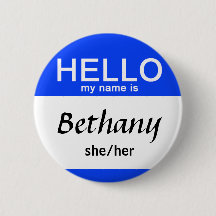 Personalized Hello My Name Is Custom Name Pronouns