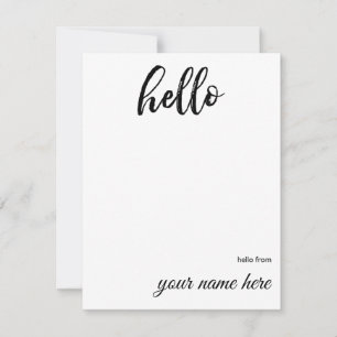 Personalized Hello Notecards