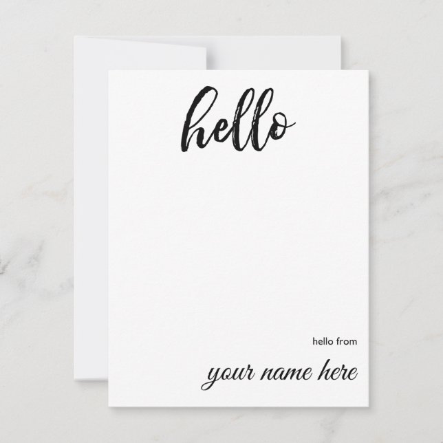 Personalized Hello Notecards (Front)