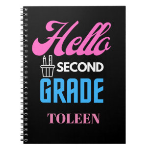 Personalized Hello Second Grade Notebook