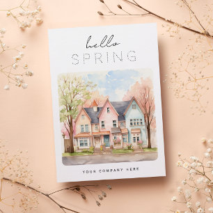Personalized Hello Spring Real Estate Postcard